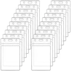 20Pcs Vertical Badge Holders, ID Card Badge Holder, Plastic Name Tag Holder Social Security Cards Protector, Badges Sleeve for Work ID Card, Proximity Cards, Drivers License 20Pcs Vertical Badge Holders, ID Card Badge Holder, Plastic Name Tag Holder Social Security Cards Protector, Badges Sleeve for Work ID Card, Proximity Cards, Drivers License