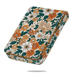 Business Card Holder, PU Leather Printing Business Card Case Pocket with Magnetic Shut, Portable Business Card Carrier Holder for Women or Men (Flower-Yellow) Business Card Holder, PU Leather Printing Business Card Case Pocket with Magnetic Shut, Portable Business Card Carrier Holder for Women or Men (Flower-Yellow)