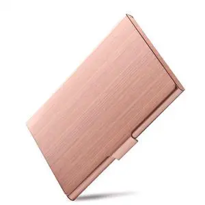 Business Card Holder, Slim Business Card Case for Men & Women, Pocket Metal Card Case, Professional Stainless Steel Business Card Holders, Purse Name Card Holder, Buckle Style Shut, Rose Gold Business Card Holder, Slim Business Card Case for Men & Women, Pocket Metal Card Case, Professional Stainless Steel Business Card Holders, Purse Name Card Holder, Buckle Style Shut, Rose Gold