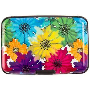 Credit Card Holder, Metal Card Wallet RFID Blocking Mini Slim Aluminum Business Hard Card Case for Women Men (Motley Floral) Credit Card Holder, Metal Card Wallet RFID Blocking Mini Slim Aluminum Business Hard Card Case for Women Men (Motley Floral)