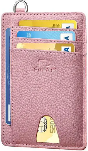 Slim Minimalist Wallet RFID Credit Card Holder for Men-Pink Slim Minimalist Wallet RFID Credit Card Holder for Men-Pink