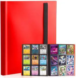 Card Binder 9-Pockets, Trading Card Binder, 20 Pages, 360 Card Capacity Collection Binder, Card Folder for MTG, TCG, Game Cards & Sports CardsRed Card Binder 9-Pockets, Trading Card Binder, 20 Pages, 360 Card Capacity Collection Binder, Card Folder for MTG, TCG, Game Cards & Sports CardsRed