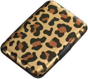 Mini RFID Aluminum Wallet Credit Cards Holder Business Card Case Metal ID Case for Men WomenLeopard Mini RFID Aluminum Wallet Credit Cards Holder Business Card Case Metal ID Case for Men WomenLeopard