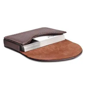 Cofee Leather Business Card Holder Case for Men or Women Pocket Business Card Wallet Name Card Case Holder with Magnetic Shut, Holds 25 Business Cards, Coffee Cofee Leather Business Card Holder Case for Men or Women Pocket Business Card Wallet Name Card Case Holder with Magnetic Shut, Holds 25 Business Cards, Coffee