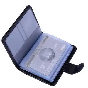 Credit Card Holder, Slim Leather RFID Blocking Wallet Debit Card Protector Organizer Case (Build in 20 Card Slot & 7 Small Cells for Memory Cards)-Vertical Black Credit Card Holder, Slim Leather RFID Blocking Wallet Debit Card Protector Organizer Case (Build in 20 Card Slot & 7 Small Cells for Memory Cards)-Vertical Black