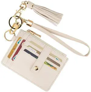 Small Wristlet Wallets for Women RFID Credit Card Holder Wallet Keychain Wristlet Wallet Credit Card Wallets for Women (Beige) Small Wristlet Wallets for Women RFID Credit Card Holder Wallet Keychain Wristlet Wallet Credit Card Wallets for Women (Beige)