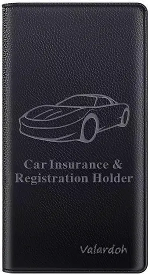 Premium Car Registration and Insurance Card Holder, Car Document Holder for Cards, Driver License & other Essential Documents (Black) Premium Car Registration and Insurance Card Holder, Car Document Holder for Cards, Driver License & other Essential Documents (Black)