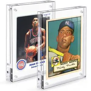 Acrylic Card Frame, Magnetic Trading Card Display Frames Desktop Display - 2 Sets Clear Acrylic Card Frame, Magnetic Trading Card Display Frames Desktop Display - 2 Sets Clear