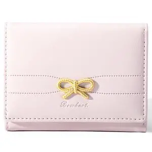 Small Wallets Girls Cute Coquette Bow Wallet Women Aesthetic Credit Card Holder with ID Window, Pink Small Wallets Girls Cute Coquette Bow Wallet Women Aesthetic Credit Card Holder with ID Window, Pink