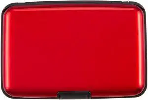 Credit Card Holder, RFID Blocking Metal Card Wallet for Women Men Slim ID Card Holders Protector Aluminum Business Hard Case (Red) Credit Card Holder, RFID Blocking Metal Card Wallet for Women Men Slim ID Card Holders Protector Aluminum Business Hard Case (Red)