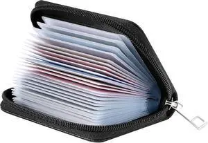 Card Holder Wallet for Women Leather Zipper Card Case RFID Blocking with 26 Card Slots Card Holder Wallet for Women Leather Zipper Card Case RFID Blocking with 26 Card Slots