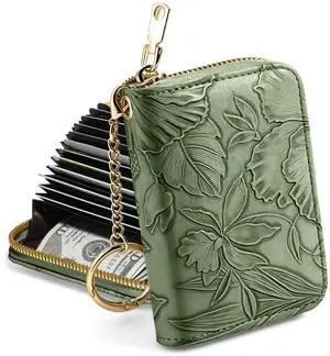 credit card holder for womenEmbossed leather Rfid wallet women KeyChain Wallet credit card holder for womenEmbossed leather Rfid wallet women KeyChain Wallet