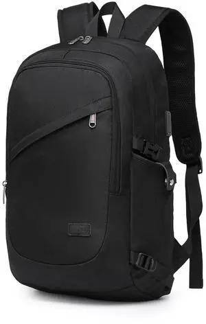 Travel Laptop Backpack with USB Charging Port, Business Anti Theft Slim Sturdy Personal Item Bag, Water Resistant College Computer Daypack for Men & Women Fits 15.6 Inch Notebook, Black Travel Laptop Backpack with USB Charging Port, Business Anti Theft Slim Sturdy Personal Item Bag, Water Resistant College Computer Daypack for Men & Women Fits 15.6 Inch Notebook, Black