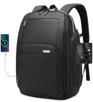 Expandable Business Laptop Backpack,180° Full Open TSA Friendly Travel Bag,15.6 inch Slim Commuter Backpack with USB Port,Water Resistant Professional Office Daypack,Black Expandable Business Laptop Backpack,180° Full Open TSA Friendly Travel Bag,15.6 inch Slim Commuter Backpack with USB Port,Water Resistant Professional Office Daypack,Black