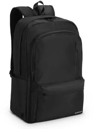 Laptop Backpack for Men & Women 15.6 Inch Office Anti Theft Water Resistant Work Travel Backpack with Luggage Strap Slim Oxford Business Computer Bag for Carry On, Black Laptop Backpack for Men & Women 15.6 Inch Office Anti Theft Water Resistant Work Travel Backpack with Luggage Strap Slim Oxford Business Computer Bag for Carry On, Black
