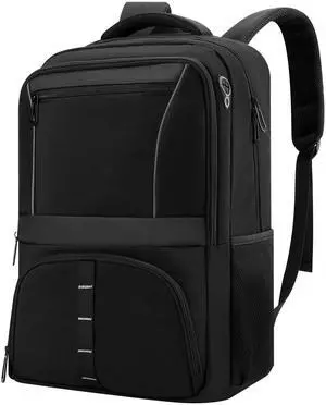 Travel Backpack,30L Carry On Laptop Backpack with Reflective,Water Resistant Anti-Theft Work Backpack for Men Women,Business Travel,Daily Commuting,Fits to 17.3Inch Slim Laptop,Black Travel Backpack,30L Carry On Laptop Backpack with Reflective,Water Resistant Anti-Theft Work Backpack for Men Women,Business Travel,Daily Commuting,Fits to 17.3Inch Slim Laptop,Black