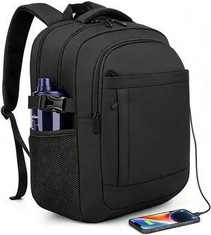Laptop Backpack 17 Inch Large Computer Bag for Men with USB Charger Port 18x14x8 Flight Approved Personal Item Travel Laptop Backpacks Laptop Backpack 17 Inch Large Computer Bag for Men with USB Charger Port 18x14x8 Flight Approved Personal Item Travel Laptop Backpacks