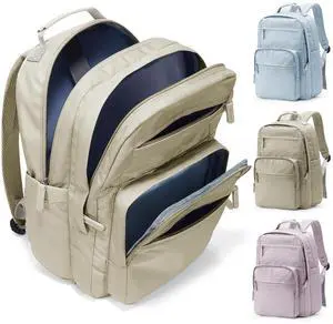 Casual Laptop Backpack for Women Work Travel Daypack Bags, Lightweight Waterproof Backpacks with 2 Large Main Compartments, Anti Theft Slim Sturdy Back Pack, 15 Laptop Sleeve, Brown Casual Laptop Backpack for Women Work Travel Daypack Bags, Lightweight Waterproof Backpacks with 2 Large Main Compartments, Anti Theft Slim Sturdy Back Pack, 15 Laptop Sleeve, Brown