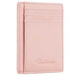 Front Pocket Wallet Minimalist Leather Slim Wallet RFID Blocking Medium Size(VP Pink) Front Pocket Wallet Minimalist Leather Slim Wallet RFID Blocking Medium Size(VP Pink)