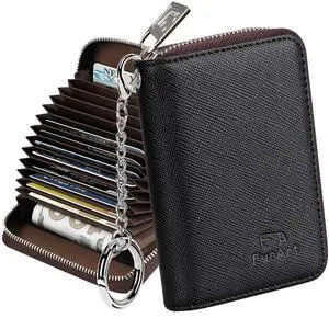 Zipper Wallet Women, RFID Blocking Credit Card Wallet, Business Card Holder, Compact Size KeyChain Wallet Zipper Wallet Women, RFID Blocking Credit Card Wallet, Business Card Holder, Compact Size KeyChain Wallet