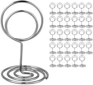30PCS Table Number Holders Place Card Holder - Photo Holders for Tables, Cards Stand Name Menu Clips, Table Sign Holders for Wedding Anniversary Birthday Party, Silver 30PCS Table Number Holders Place Card Holder - Photo Holders for Tables, Cards Stand Name Menu Clips, Table Sign Holders for Wedding Anniversary Birthday Party, Silver