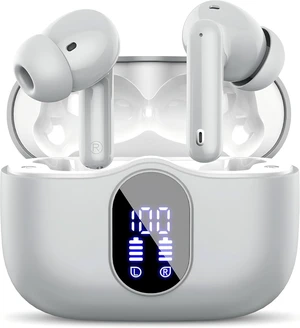 Btootos Hi-Fi Deep Bass Ear Buds in-Ear Headphones, Graphite Gray | LED Display, IP5 Waterproof, Touch Control Bluetooth Earphones Btootos Hi-Fi Deep Bass Ear Buds in-Ear Headphones, Graphite Gray | LED Display, IP5 Waterproof, Touch Control Bluetooth Earphones