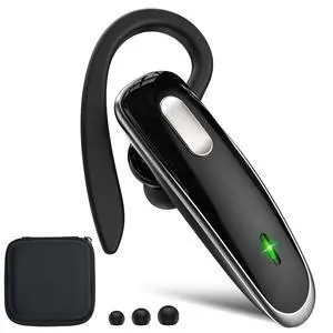 Bluetooth Headset V5.1, Wireless Hands-Free Earpiece with Noise Cancellation, Built-in Microphone for iPhone Android Business Calls - Black Bluetooth Headset V5.1, Wireless Hands-Free Earpiece with Noise Cancellation, Built-in Microphone for iPhone Android Business Calls - Black