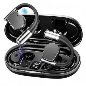 Open-Ear Wireless Earbuds with an earhook Design, Bluetooth 5.3, LED Battery Indicator, 75-Hour Battery Life, and Comfortable fitIdeal for Sports, Travel, and the Office Open-Ear Wireless Earbuds with an earhook Design, Bluetooth 5.3, LED Battery Indicator, 75-Hour Battery Life, and Comfortable fitIdeal for Sports, Travel, and the Office