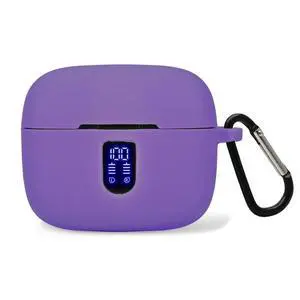 Premium Silicone Case for TAGRY X08 Wireless Earbuds with Carabiner. (Purple) Premium Silicone Case for TAGRY X08 Wireless Earbuds with Carabiner. (Purple)