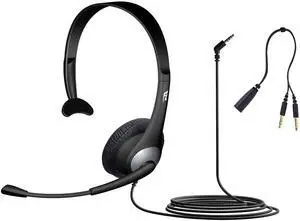 Mono Headset, headphone with microphone, great for K12 School Classroom and Education (AC-104),Gray Mono Headset, headphone with microphone, great for K12 School Classroom and Education (AC-104),Gray