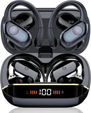 Wireless Earbuds Bluetooth 5.4 Headphones 75H Stereo Deep Bass Sports Over Ear Buds with Earhooks, LED Display Bluetooth Earbuds with 4 ENC Mic, IP7 Waterproof Earphone for Running Wireless Earbuds Bluetooth 5.4 Headphones 75H Stereo Deep Bass Sports Over Ear Buds with Earhooks, LED Display Bluetooth Earbuds with 4 ENC Mic, IP7 Waterproof Earphone for Running