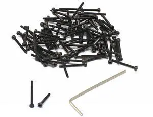 100 Pcs M2 x 20mm Thread Pitch 0.4 mm Alloy Steel 12.9 Grade Hex Socket Head Cap Screws Bolts Kit, Black Oxide Finish 100 Pcs M2 x 20mm Thread Pitch 0.4 mm Alloy Steel 12.9 Grade Hex Socket Head Cap Screws Bolts Kit, Black Oxide Finish