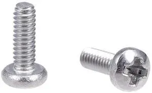 M2x6mm Machine Screws Pan Phillips Cross Head Screw 304 Stainless Steel Fasteners Bolts 100Pcs M2x6mm Machine Screws Pan Phillips Cross Head Screw 304 Stainless Steel Fasteners Bolts 100Pcs