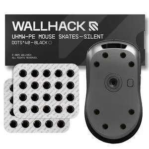 UHMW-PE Dot Silent Mouse Skates | Premium Universal Skates for Gaming Mice | Ultra-Smooth Glide on Cloth & Glass Pads | Customize Speed & Control | Fast, Easy to Apply | Black 7mm x 7mm UHMW-PE Dot Silent Mouse Skates | Premium Universal Skates for Gaming Mice | Ultra-Smooth Glide on Cloth & Glass Pads | Customize Speed & Control | Fast, Easy to Apply | Black 7mm x 7mm