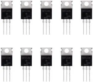 IRF540 MOSFET Transistors IRF540N 33A 100V N-Channel Power MOSFET TO-220AB (Pack of 10) IRF540 MOSFET Transistors IRF540N 33A 100V N-Channel Power MOSFET TO-220AB (Pack of 10)