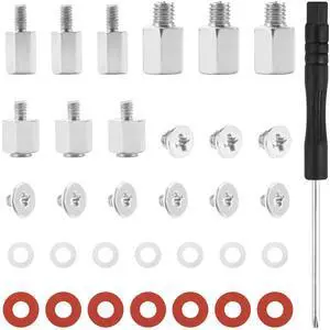 30PCS M.2 SSD Mounting Screws Kit, NVMe Screw Standoff Set with Insulating Gaskets for Asus MSI Gigabyte ASRock Motherboards, Nickel Plated Carbon Steel Laptop PC Repair Tool Set 30PCS M.2 SSD Mounting Screws Kit, NVMe Screw Standoff Set with Insulating Gaskets for Asus MSI Gigabyte ASRock Motherboards, Nickel Plated Carbon Steel Laptop PC Repair Tool Set
