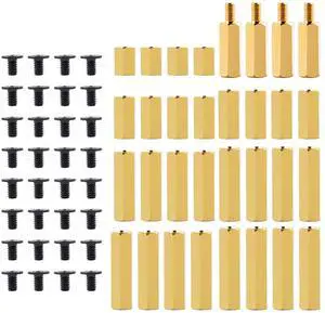 64PCS Brass Spacers Standoffs Screws Assortment Kit for Raspberry Pi 5 & M.2 NVMe SSD PCIe Peripheral Board 64PCS Brass Spacers Standoffs Screws Assortment Kit for Raspberry Pi 5 & M.2 NVMe SSD PCIe Peripheral Board