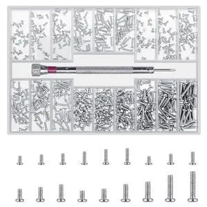 500 Pcs Laptop Screws, M1.2/M1.4/M2 Small Micro Tiny Screws for Electronics, Mini Computer Replacement Screw for Glasses Watch SSD M.2 Hard Drive Repair Screw (L) 500 Pcs Laptop Screws, M1.2/M1.4/M2 Small Micro Tiny Screws for Electronics, Mini Computer Replacement Screw for Glasses Watch SSD M.2 Hard Drive Repair Screw (L)