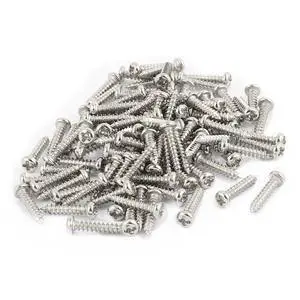 100pcs M2 X 10mm Stainless Steel Phillips Pan Round Head Self Tapping Screws 100pcs M2 X 10mm Stainless Steel Phillips Pan Round Head Self Tapping Screws