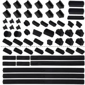 61Pcs Silicone Dust Plug Kit for Computer USB HDMI RJ45 SATA 61Pcs Silicone Dust Plug Kit for Computer USB HDMI RJ45 SATA
