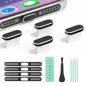 USB C Dust Plug & Speaker Dust Mesh, Joremx 4 Pack Type C Charging Port Covers for iPhone 17/17 Pro/16/16 Plus/16 Pro/16 Pro Max/15/15 Pro Max, Anti-Dust Phone Accessories (Black) USB C Dust Plug & Speaker Dust Mesh, Joremx 4 Pack Type C Charging Port Covers for iPhone 17/17 Pro/16/16 Plus/16 Pro/16 Pro Max/15/15 Pro Max, Anti-Dust Phone Accessories (Black)
