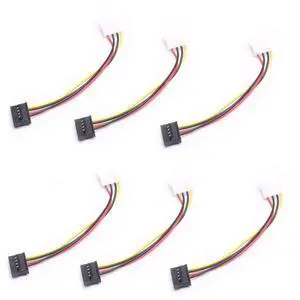 6X New IDE/Molex 4-Pin Male to Serial ATA SATA 15-Pin Female Power Adapter Cable 6X New IDE/Molex 4-Pin Male to Serial ATA SATA 15-Pin Female Power Adapter Cable