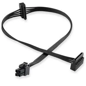 ATX 4PIN to Dual SATA 15 PIN Adapter Extension Cable for Mechanical HDDs SSDs DVD/CD-ROMs (17.9 in./45.5 cm) ATX 4PIN to Dual SATA 15 PIN Adapter Extension Cable for Mechanical HDDs SSDs DVD/CD-ROMs (17.9 in./45.5 cm)