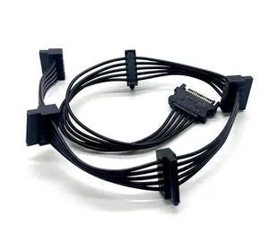 15 Pin 1 Male SATA to 5 Female SATA Power Splitter Extension Cable Adapter Cable Powers up to 5 for HDD,SSD, Optical Drives(19.6 inches, Black) 15 Pin 1 Male SATA to 5 Female SATA Power Splitter Extension Cable Adapter Cable Powers up to 5 for HDD,SSD, Optical Drives(19.6 inches, Black)