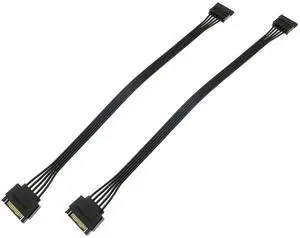 SATA Power Extension Cable 2PCS 11.8Inch Black 15Pin SATA Male to Female Extender Cable Adapter for HDD, SSD, Optical Drives, DVD Burners, PCI Cards and Hard Drive Disk SATA Power Extension Cable 2PCS 11.8Inch Black 15Pin SATA Male to Female Extender Cable Adapter for HDD, SSD, Optical Drives, DVD Burners, PCI Cards and Hard Drive Disk
