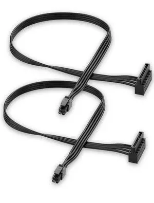 ATX mini 4PIN to SATA 15 PIN Adapter Extension Cable for Mechanical HDDs, SSDs, DVD/CD-ROMs (16.0 in./40.6 cm)(Pack of 2) ATX mini 4PIN to SATA 15 PIN Adapter Extension Cable for Mechanical HDDs, SSDs, DVD/CD-ROMs (16.0 in./40.6 cm)(Pack of 2)
