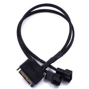 2 Pack SATA to 2 x 2-Pin PC Case Fan Power Adapter Cable Support 3 Pin / 4 Pin, Dual 2Pin to 15 Pin SATA Computer Cooler Cooling Fan Splitter Y Power Cable Works with 3-Pin or 4-Pin 2 Pack SATA to 2 x 2-Pin PC Case Fan Power Adapter Cable Support 3 Pin / 4 Pin, Dual 2Pin to 15 Pin SATA Computer Cooler Cooling Fan Splitter Y Power Cable Works with 3-Pin or 4-Pin