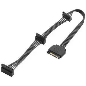 SATA 15PIN Male to 3 SATA 15 Pin Female Power Splitter 1 to 3 Serial ATA Powered Expansion Cable for PC/NAS/Server SSD/HDD, DVD/CD-ROM - 16.5 in. SATA 15PIN Male to 3 SATA 15 Pin Female Power Splitter 1 to 3 Serial ATA Powered Expansion Cable for PC/NAS/Server SSD/HDD, DVD/CD-ROM - 16.5 in.