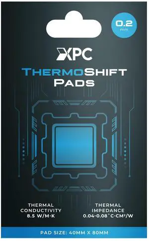 ThermoShift Phase Change Pads 40x80mm, 0.2mm Thickness Thermal PTM Pad for Laptops, CPUs, GPUs ThermoShift Phase Change Pads 40x80mm, 0.2mm Thickness Thermal PTM Pad for Laptops, CPUs, GPUs