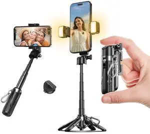 Selfie Stick Tripod with Fill Light & Bluetooth Remote Selfie Stick Tripod with Fill Light & Bluetooth Remote